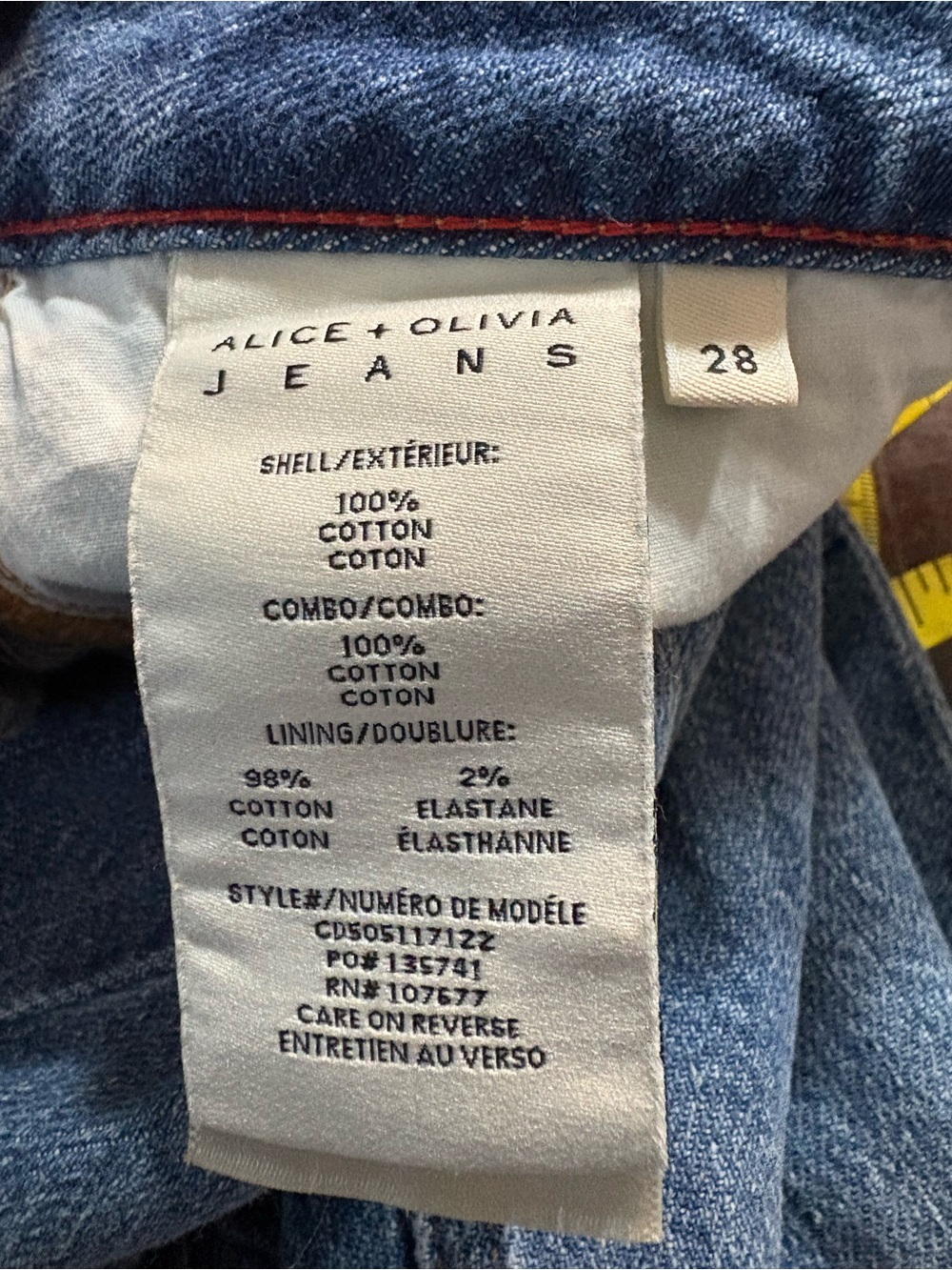 Alice + Olivia jeans STU BAGGY JEAN in Livia vintage wash size 28(31x31) - Picture 6 of 6